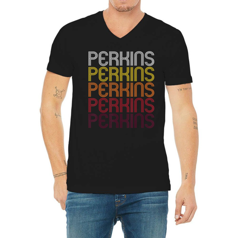 Perkins, Ok Vintage Style Oklahoma V-neck Tee | Artistshot