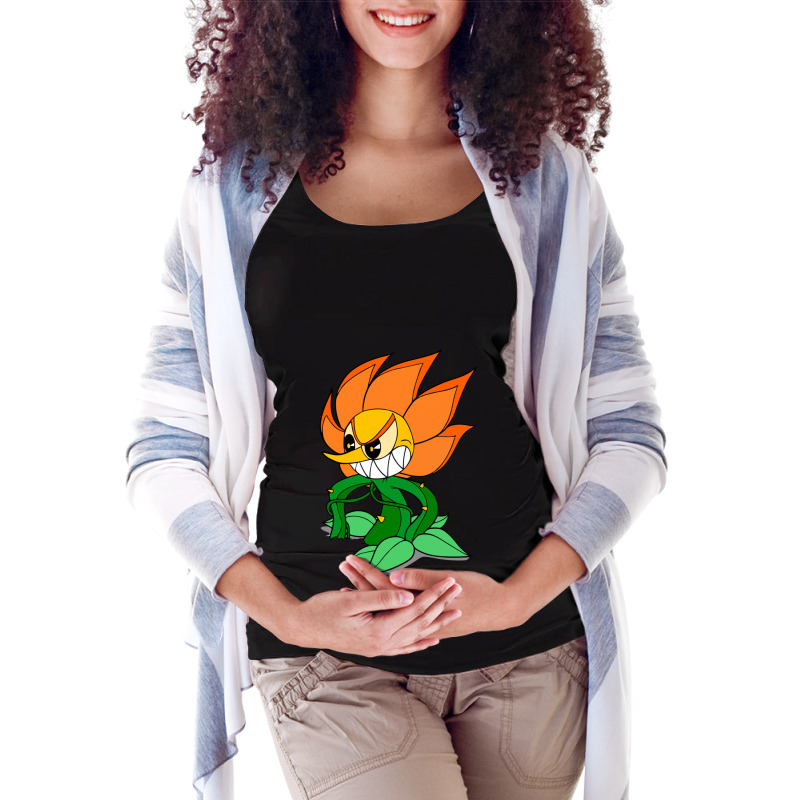 Evil Carnation Cagney Carnation Maternity Scoop Neck T-shirt by SidneyWerner | Artistshot