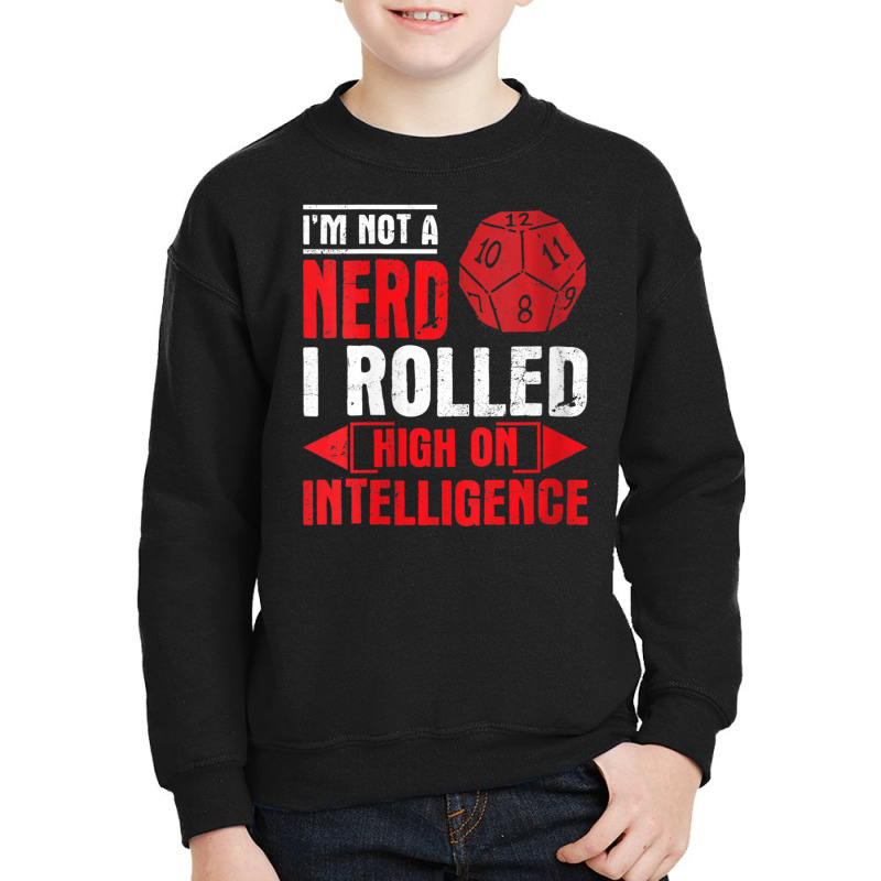 Im Not A Nerd I Rolled High On Intelligence Rpg Dungeon Vneck Youth Sweatshirt by PhanBo | Artistshot