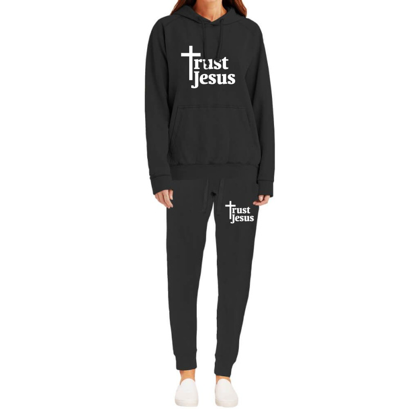 Inspirational Trust Jesus Loves Me Religious Church Christ Hoodie & Jogger Set | Artistshot