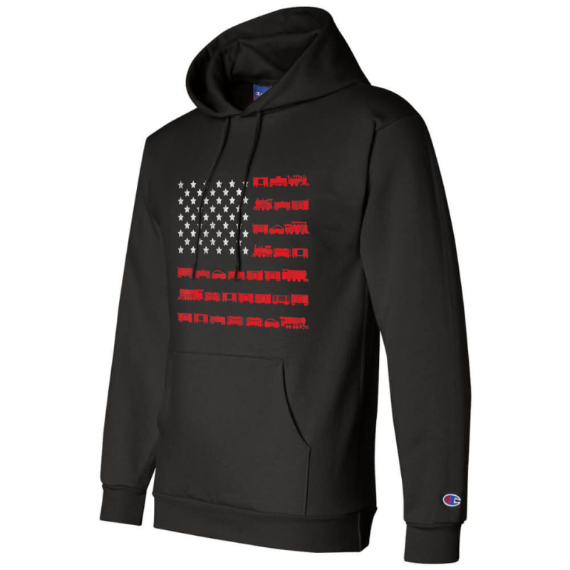 American Flag Railroad Train Champion Hoodie | Artistshot