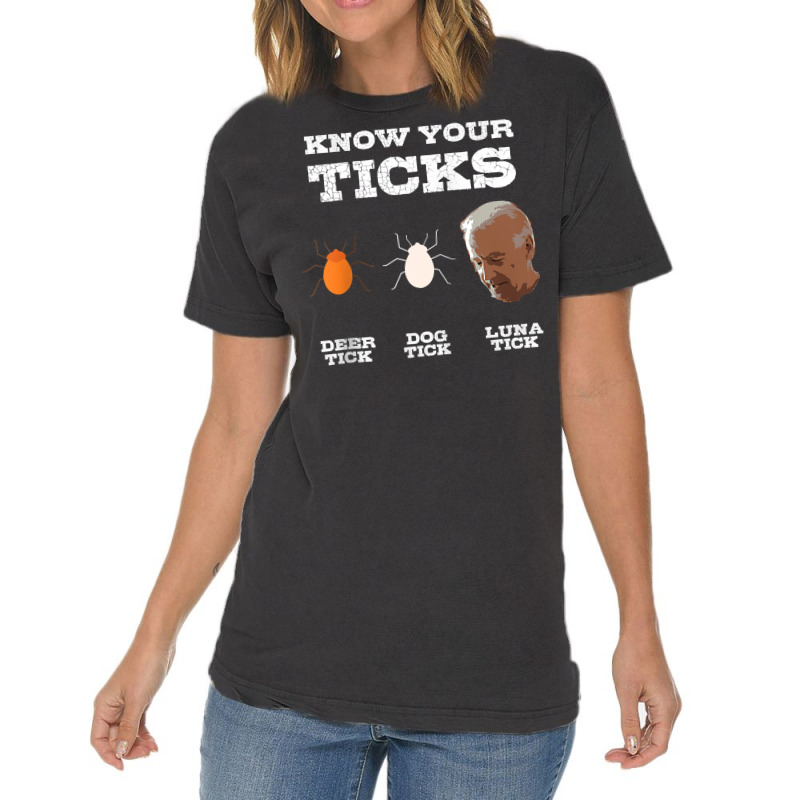 Know Your Ticks Joe Biden Gop Trump 2020 Funny Sleepy Creepy Raglan Ba Vintage T-Shirt by cm-arts | Artistshot