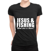 Jesus And Fishing Religious Christian Ladies Fitted T-shirt | Artistshot