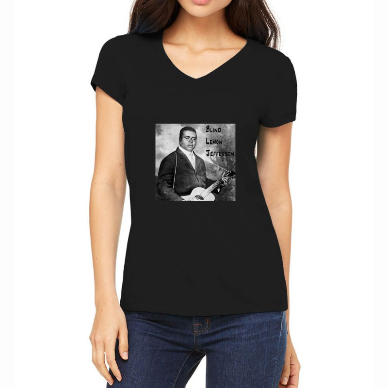 Blind Lemon Jefferson Women's V-Neck T-Shirt by ErnestRandall | Artistshot