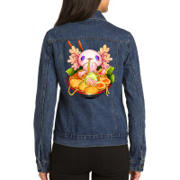 Axolotl Ramen Kawaii Japanese Anime Noodle Women Girls Ladies Denim Jacket | Artistshot