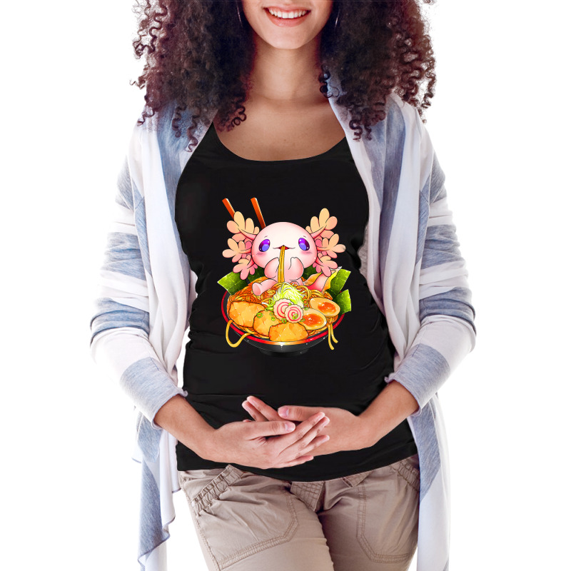 Axolotl Ramen Kawaii Japanese Anime Noodle Women Girls Maternity Scoop Neck T-shirt by cm-arts | Artistshot