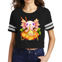 Axolotl Ramen Kawaii Japanese Anime Noodle Women Girls Scorecard Crop Tee | Artistshot