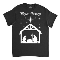 Jesus Birthday True Story Christmas Christ Manger Classic T-shirt | Artistshot