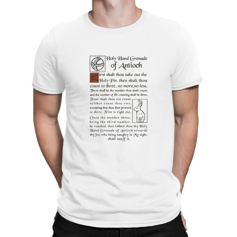 Holy Hand Grenade Script Holy Grail T-shirt | Artistshot