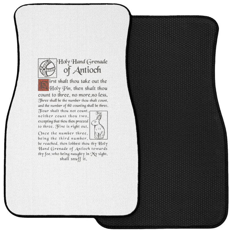 Holy Hand Grenade Script Holy Grail Front Car Mat | Artistshot