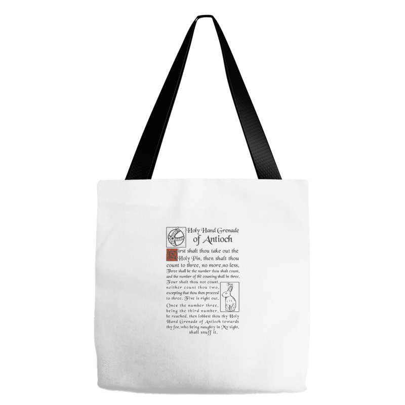 Holy Hand Grenade Script Holy Grail Tote Bags | Artistshot