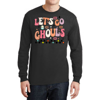 Let's Go Ghoul Retro Halloween Ghost Spooky Season Women Long Sleeve Shirts | Artistshot