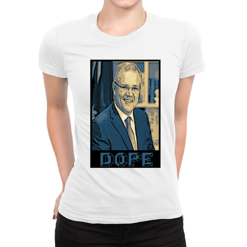 Scott Morrison - Dope - Australian Political Designs For Australians S Ladies Fitted T-Shirt by cm-arts | Artistshot