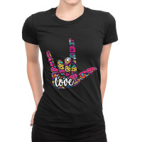 Asl Sign Language I Love You. American Sign Language Ladies Fitted T-shirt | Artistshot