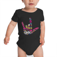 Asl Sign Language I Love You. American Sign Language Baby Bodysuit | Artistshot