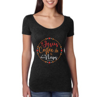 Jesus Coffee And Naps Tshirts Women Men Faith Funny Women's Triblend Scoop T-shirt | Artistshot