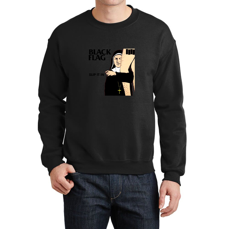 Slip It In Black Art Members Flag Gift Crewneck Sweatshirt | Artistshot