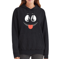 Halloween Tongue Out Emoticon Face Group Costume Vintage Hoodie | Artistshot