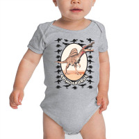 Realistic Spinosaurus Graphic With Black Dinosaur Pattern Sweatshirt Baby Bodysuit | Artistshot