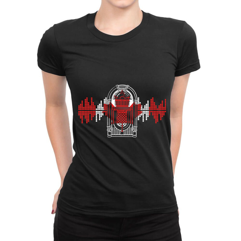 Canadian Jukebox Ladies Fitted T-Shirt by SAUNDRAHARDAWAY | Artistshot