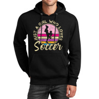 Just A Girl Who Loves Soccer Women Retro Vintage Soccer Unisex Hoodie | Artistshot