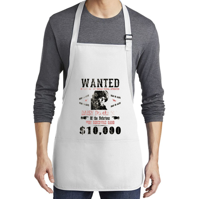 Daisy Domergue (domengre) Wanted Poster, Distressed Medium-Length Apron by bazgrafton | Artistshot