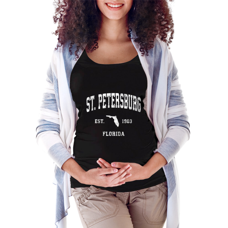 St. Petersburg Florida Fl Vintage Athletic Sports Maternity Scoop Neck T-shirt by cm-arts | Artistshot