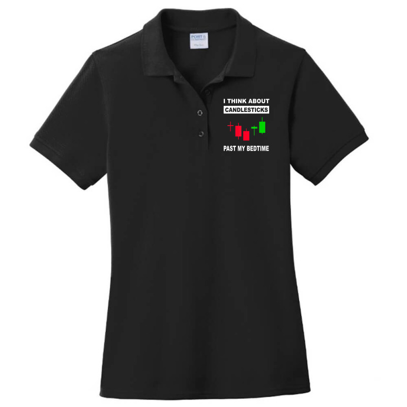 Stock Market Stock Trading Candlestick Ladies Polo Shirt by cm-arts | Artistshot