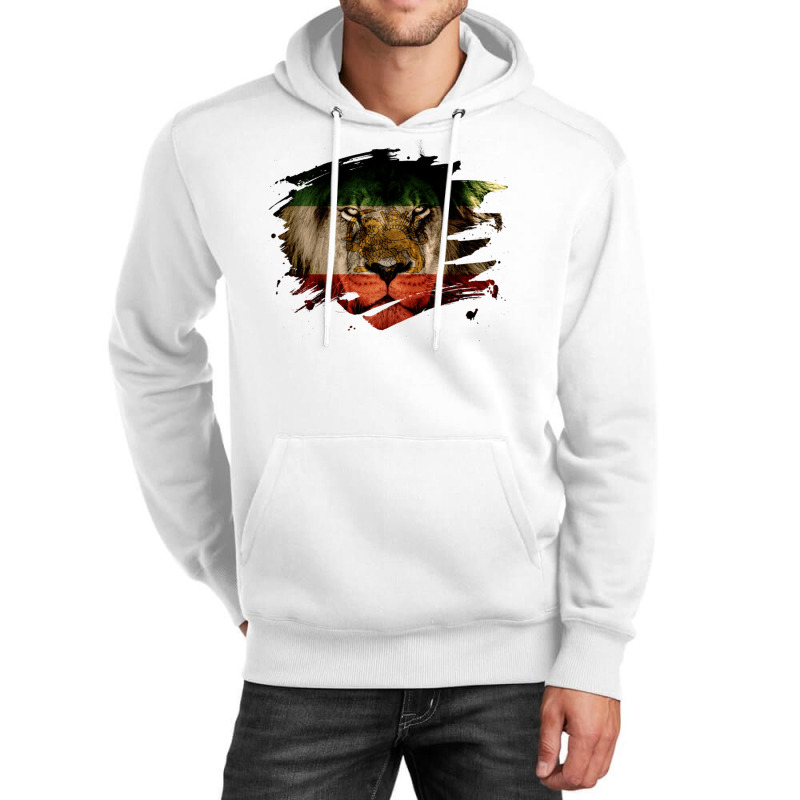 Persia Flag & African Lion Picture   Persian Pride Pullover Hoodie Unisex Hoodie | Artistshot