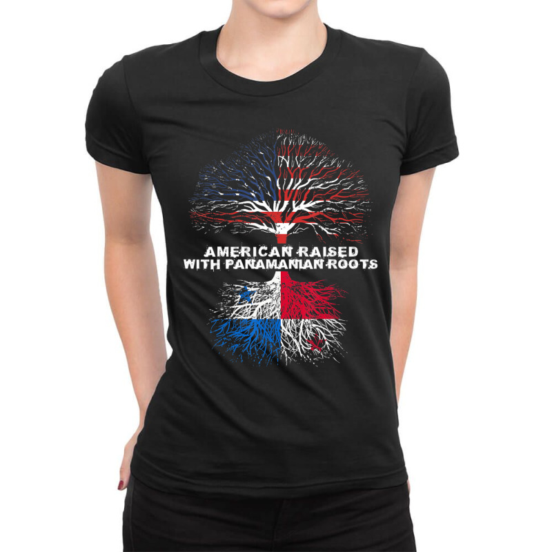 American Raised With Panamanian Roots Panama Ladies Fitted T-Shirt by cm-arts | Artistshot