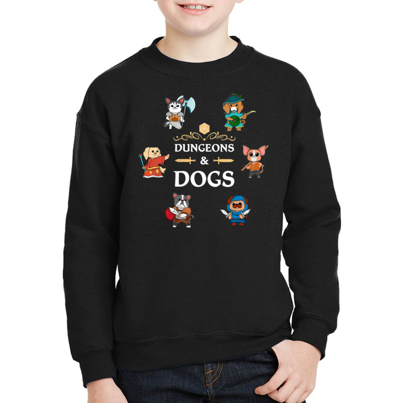 Tabletop Gamer Dogs Rpg D20 Dice Fantasy Roleplaying Gaming Youth Sweatshirt | Artistshot