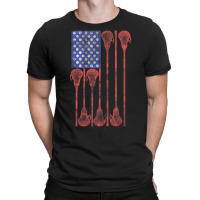 Lacrosse Stick Lax American Flag T-shirt | Artistshot