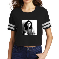 Natalie Portman Black & White Portrait (linocut) Scorecard Crop Tee | Artistshot