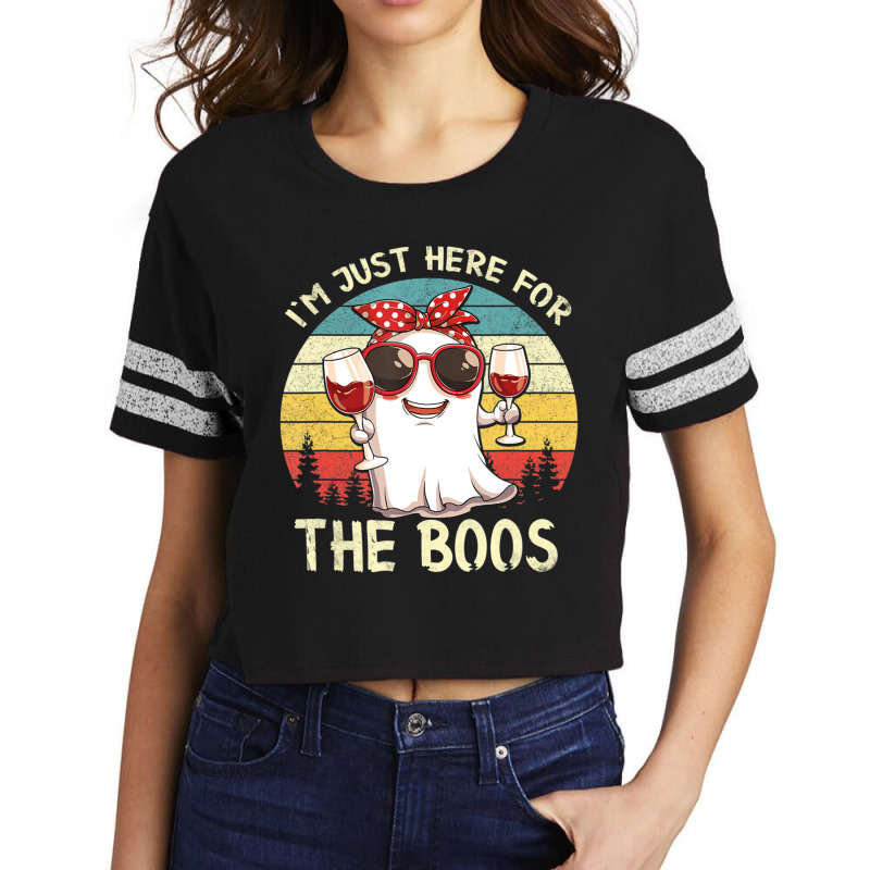 I'm Just Here For The Boos Halloween Outfit Women Scorecard Crop Tee | Artistshot