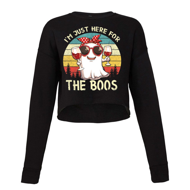 I'm Just Here For The Boos Halloween Outfit Women Cropped Sweater | Artistshot