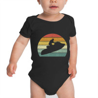 Vintage Retro Jet Ski Athletic Beach Summer Sports Jet Ski Baby Bodysuit | Artistshot