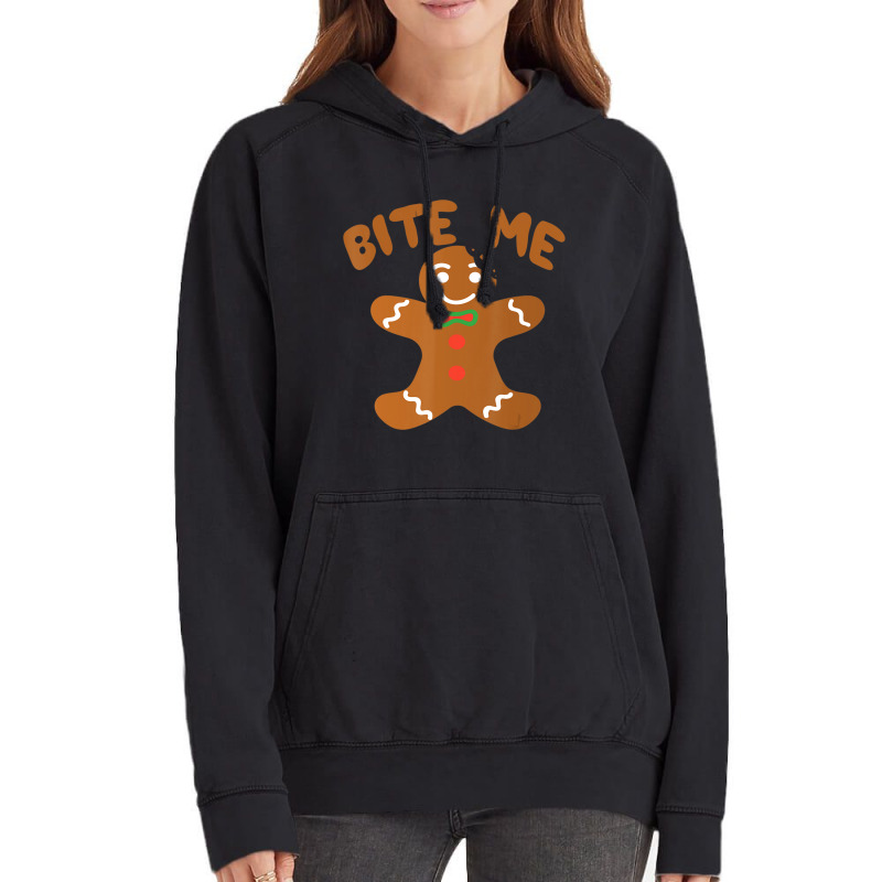 Bite Me Gingerbread Tshirt- Great Thanksgiving Vintage Hoodie by cm-arts | Artistshot