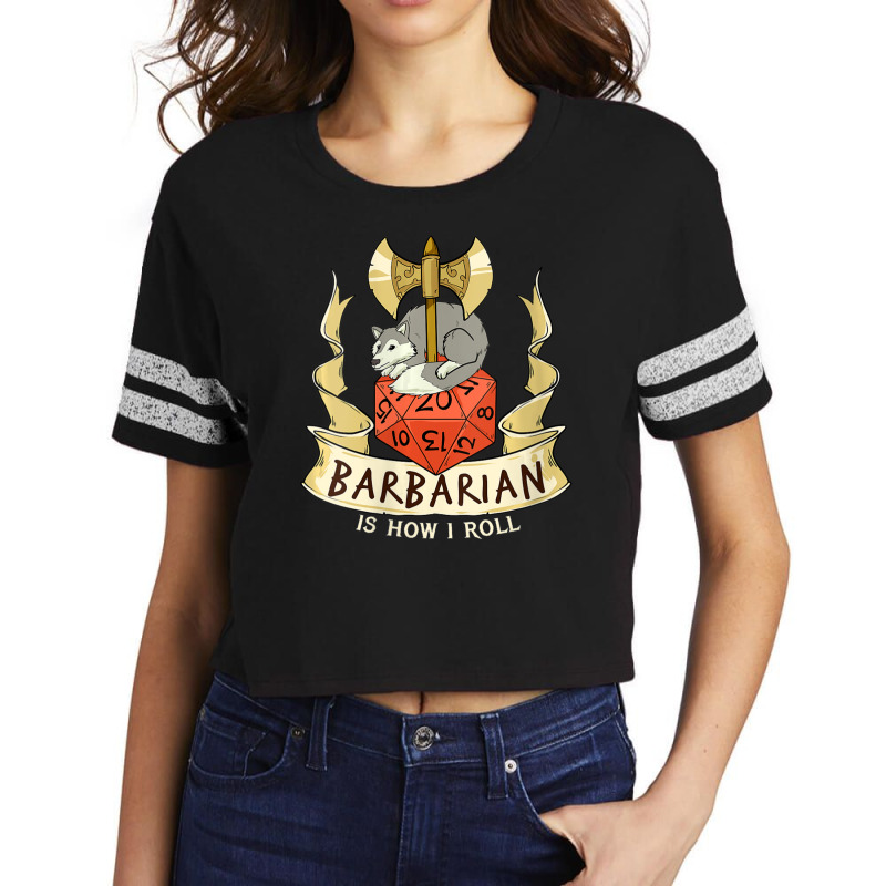 W20 Barbarian Roll 20-sided Dice Role Play Dungeon Fantasy Scorecard Crop Tee by PhanBo | Artistshot