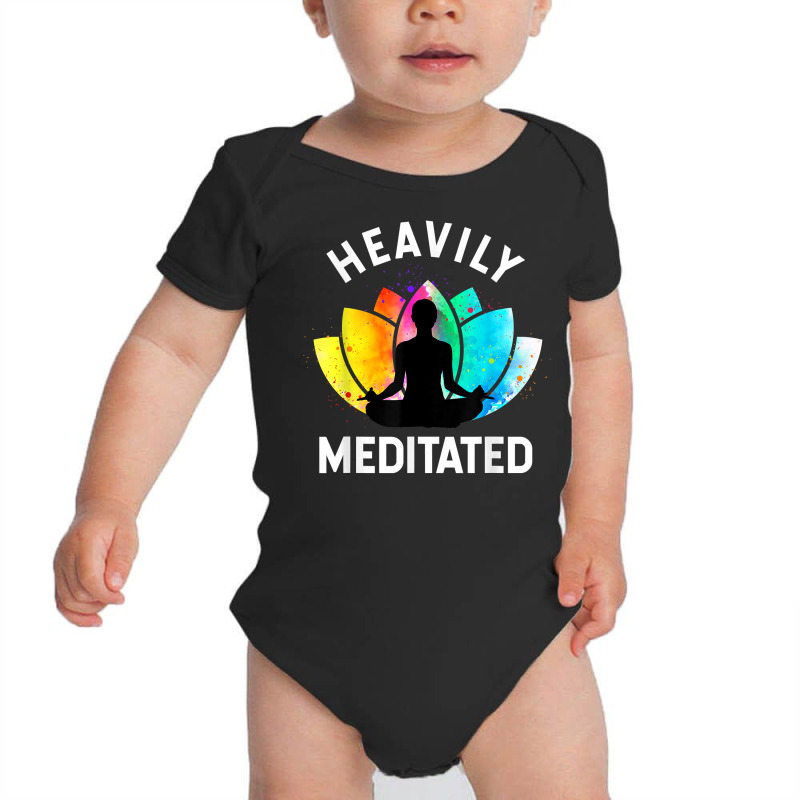 Heavily Meditated   Funny Meditation & Yoga Gift T Shirt Baby Bodysuit by cm-arts | Artistshot