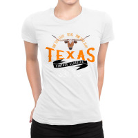 Vintage Classic Style Texas Lone Star Longhorn Design Tank Top Ladies Fitted T-shirt | Artistshot