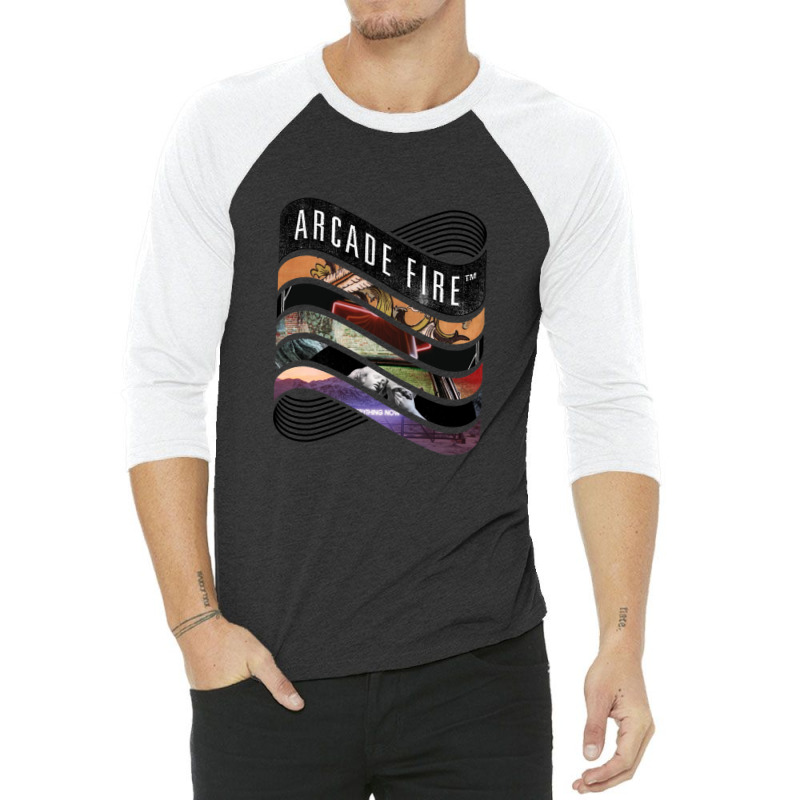 Arcade Fire - Discography Essential 1 3/4 Sleeve Shirt by DebbieElliott | Artistshot