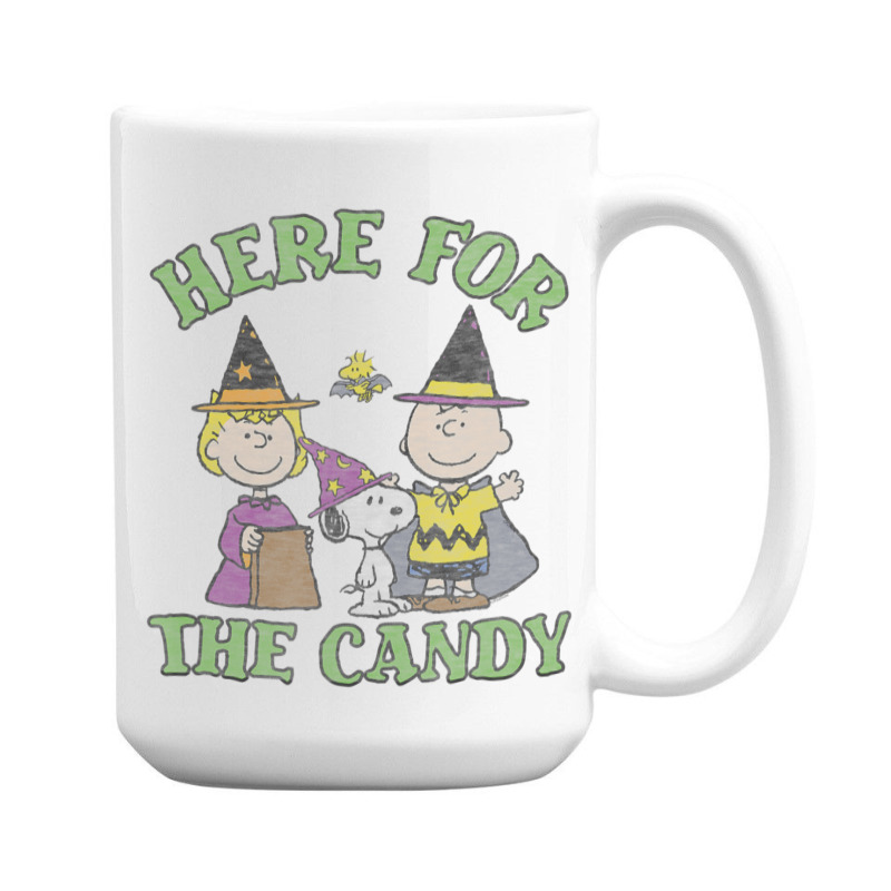 Peanuts Halloween Charlie Sally Here For The Candy 15 Oz Coffee Mug | Artistshot