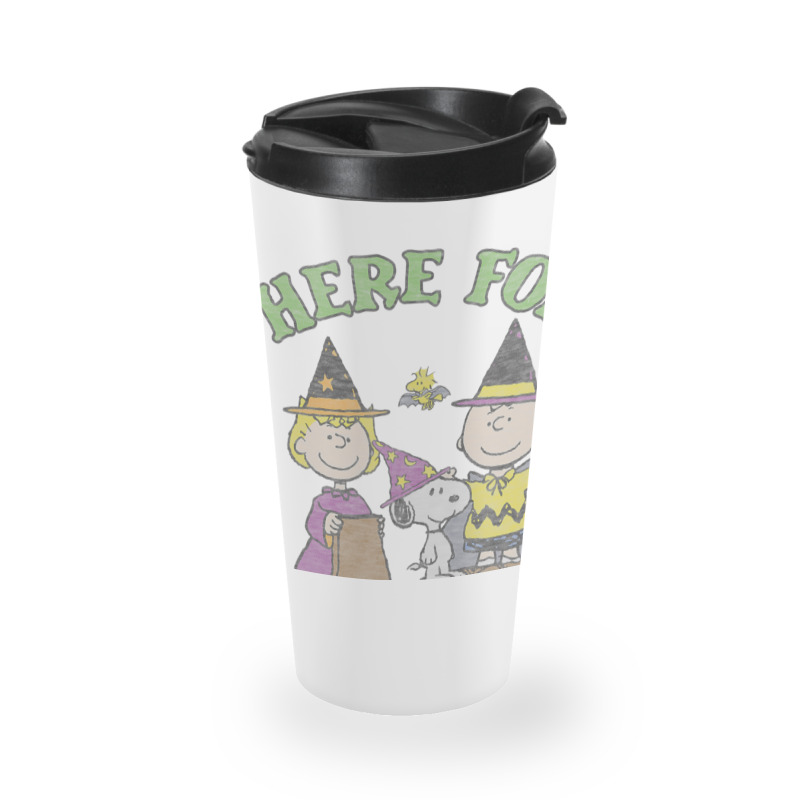 Peanuts Halloween Charlie Sally Here For The Candy Travel Mug | Artistshot