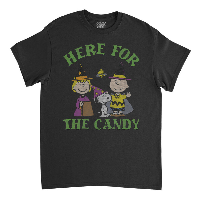 Peanuts Halloween Charlie Sally Here For The Candy Classic T-shirt | Artistshot