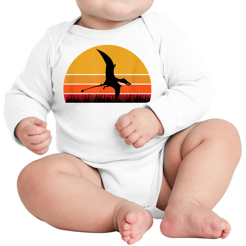 Pterodactyl Jurassic Dinosaur Dinos Archeologist Archeology T Shirt Long Sleeve Baby Bodysuit by cm-arts | Artistshot