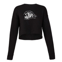 Younger Possum - White On Black Cropped Sweater | Artistshot