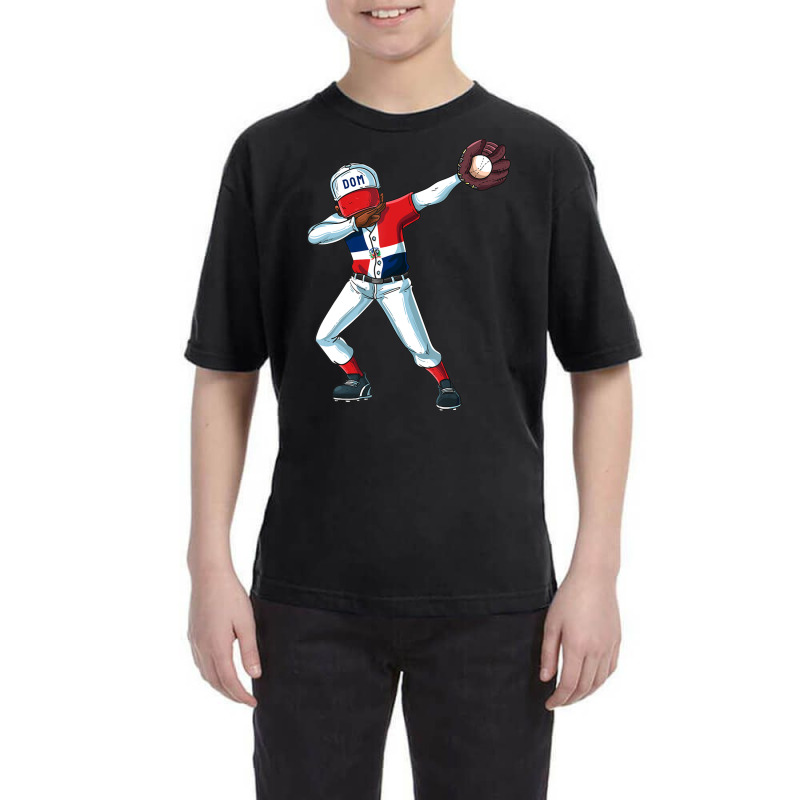 Baseball Dabbing Dominican Republic Player Catcher Pitcher Youth Tee by cm-arts | Artistshot