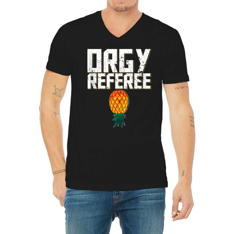 Orgy Referee Swinger Party Pineapple Threesome Gang Bang Tank Top V-neck Tee | Artistshot