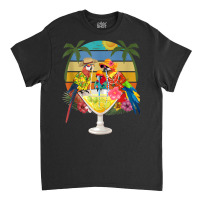 Parrots Drinking Margarita On Summer Vacation Birds Fun Tank Top Classic T-shirt | Artistshot