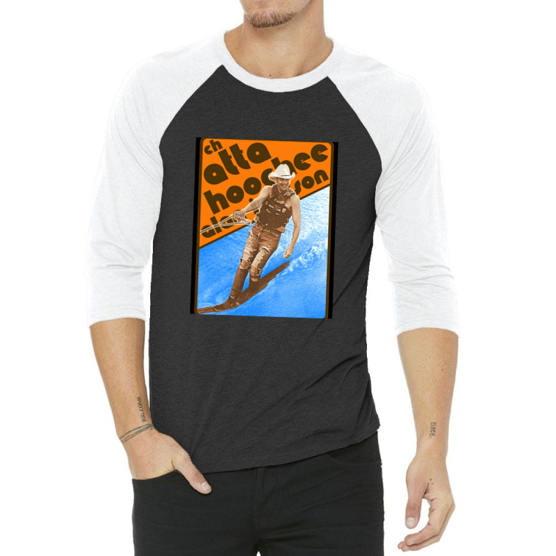 Alan Jackson Chattahoochee Waterskiing Retro 3/4 Sleeve Shirt by KristyMelton | Artistshot